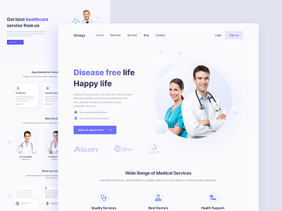 Omega Medical - Website Design biotech clinic dezzlab doctor doctors health healthcare healthcare website landing page landingpage medical medical website medical website landing page medicalindustry medicine pharmacy telemedicine uiux website