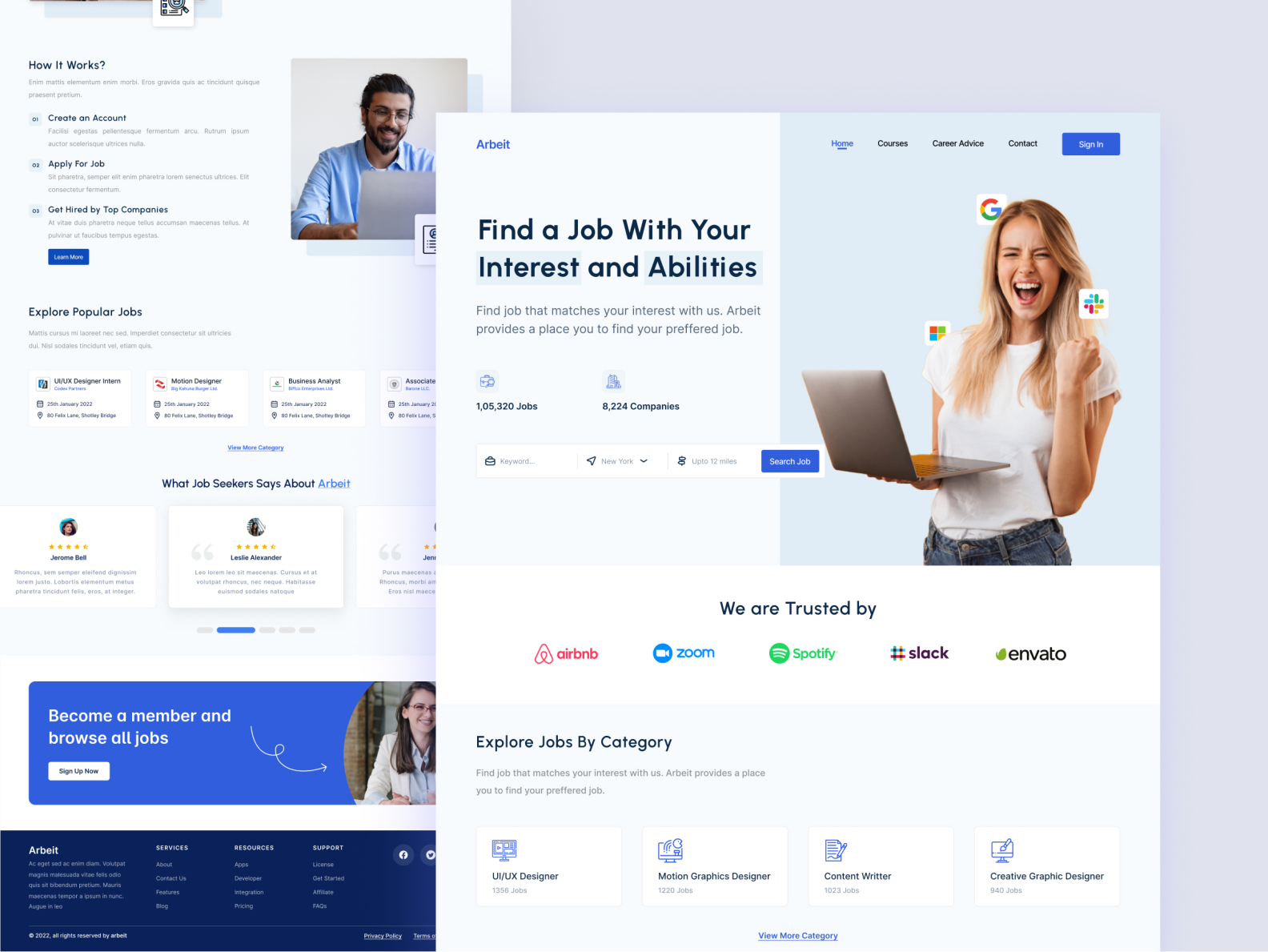 Arbeit - Job Finder Website by Shahriar Sultan for Creatibuzz UX Design ...