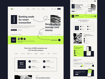 Banking Finance Landing Page bank banking banking website clean debit finance financial financial website fintech fintech website design landing page money transaction website ui design