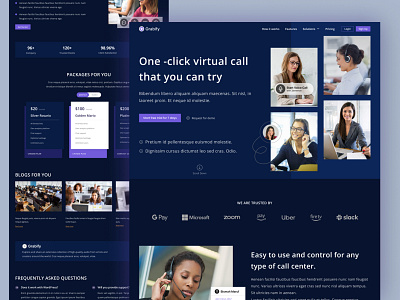 Call Center Landing Page activity caal center call call center landing page call center website clean dark digital landing page design meeting minimal platform saas video call video meeting virtual virtual call virtual meeting web design website design