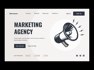 Marcwave - Digital Agency Landing Page