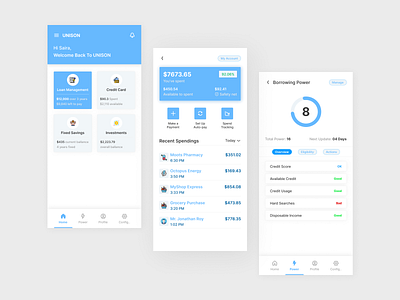 Unison - Fintech Mobile App Design banking clean finacial finance fintech fintech app fintech app redesign fintech mobile app fintech mobile app design fintech mobile app ui minimal ui mobile app mobile app redesign redesign transaction user interface ux solution