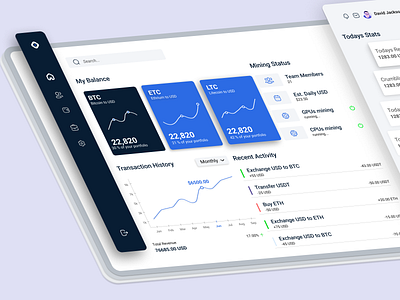 Crypto Exchange Dashboard bitcoin clean dashboard crypto crypto dashboard design crypto exchange crypto exchange dashboard design cryptocurrency dashboard cryptocurrency marketplace dashboard dashboard mockups dashboard presentation dashboard ui ux design litecoin minimal ui ux design ui ux design