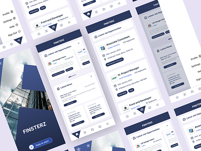 Finance Career Network Mobile App android finance finance career network finance mobile app ui ux design financial fintech fintech application fintech mobile app ios jobs recruitement mobile app design mobile app ui ux news mobile app recruitement