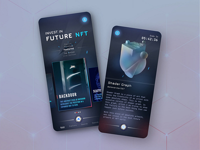 Future NFT Marketplace bitcoin blockchain clean design crypto mobile app cryptopunk ethereum futuristic nft mobile app design ios minimal ui ux design mobile app ui ux design nft nft art nft market app design nft marketplace nft mobile app design