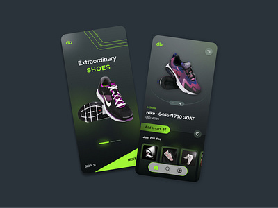 Futuristic E-Commerce Mobile App adidas app design clean ecommerce ecommerce app ecommerce mobile app design futuristic design ios minimal mobile app mobile design nike shoe shoes shop