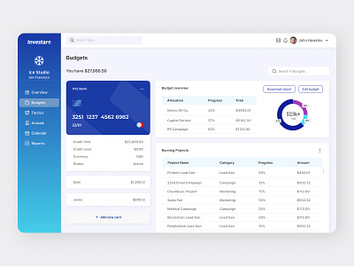 Investarc - Investment Platform actuals budget dashboard budgets business calender crypto dashboard design investment investment dashboard design investment paltform investment portfolio application marketing marketing dashboard ui ux design saas application tactics ui ux design