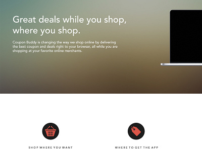 Coupon Buddy Redesign grid layout minimal web web design white space