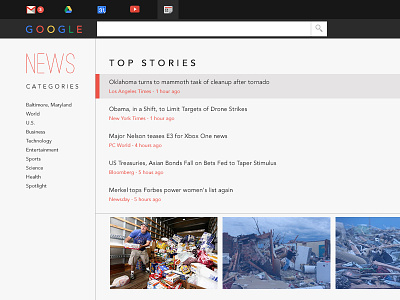 Google News Redesign flat flat ui google redesign ui ui design web web design