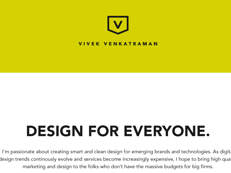 Portfolio Home Page redesign web design flat ui flat ui yellow portfolio minimalism web
