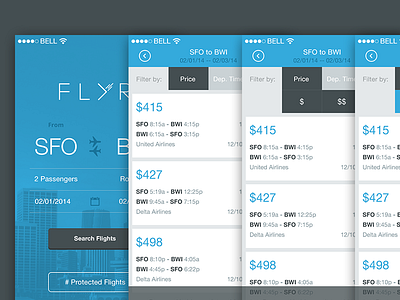 FLYR Mobile Application app application flat flat design flyr interface ios7 mobile mobile app ui ux web