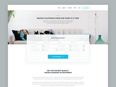 Cleaning Site Redesign clean cleaning e commerce flat form interface layout minimal redesign ui web design website