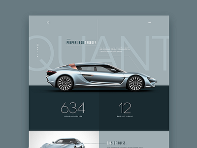 Concept Car Site clean flat interface layout minimal redesign ui user interface web design website