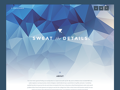 Simple Personal Page/portfolio clean flat interface layout minimal polygon portfolio redesign ui uiux web design website