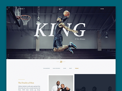 Lebron James Site basketball clean interface layout lebron minimal redesign sports ui web design website