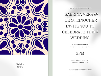Wedding Invitation invitation mexican save the date talavera wedding wedding invitation