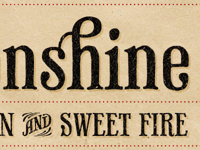Firewater Moonshine Label design donaldson james label logo print serif type typography