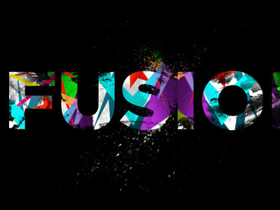 Fusion fusion typography wordmark