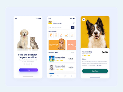 PetCare Mobile App graphic design