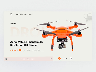 Drone Landing Page ui web