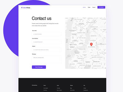 Contact Us contact design graphic design landing page ui web