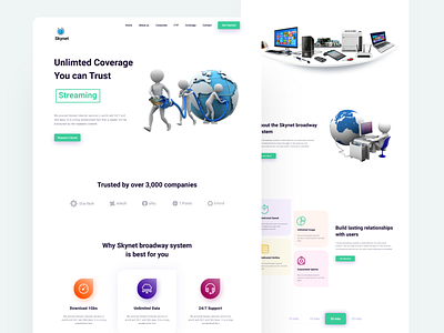 Unlimited Coverage You can Trust website graphic design ui ux web