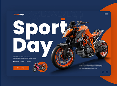 Sport Day Website 3d animation branding graphic design logo motion graphics ui