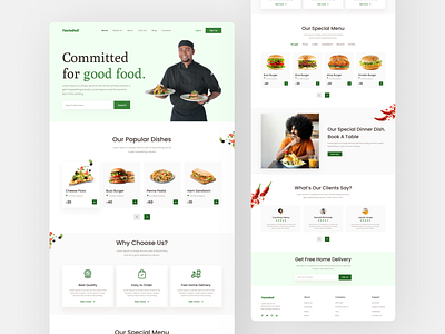 Committed for good food. Website 3d animation branding graphic design logo motion graphics ui