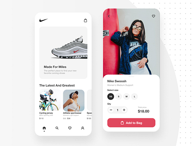 Nike E-commerce Mobile App 3d animation graphic design logo motion graphics ui