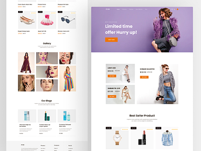 Shopify Landing page Design Mockup branding ui