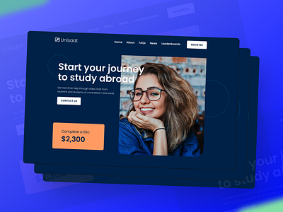 Unisaat Study Abroad Landing Page