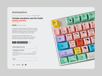 DailyUI 096: currently in stock currently in stock dailyui dailyui 096: currently in stock e-commerce figma keyboard product page ui