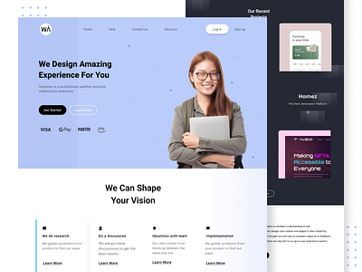 2022 Personal Portfolio Landing Page Design animation app branding design graphic design icon illustration logo typography ui ux vector