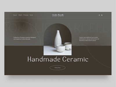 E-commerce shop Handmade Ceramic Web design