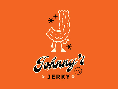 JOHNNY'S JERKY BRANDING branding illustration logo logomark script typography