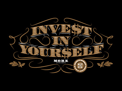 Invest In Yourself illustrator money type typography