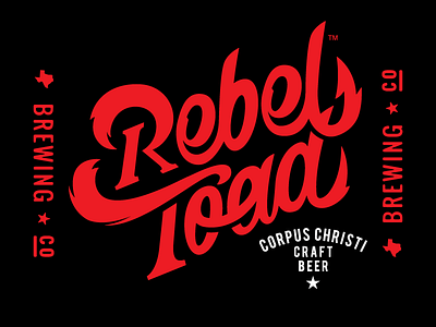 Rebel Toad Brewing Co Branding beer branding brewing co corpus christi craft beer handlettering identity logo type typography