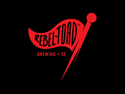 Rebel Toad Brewing Co Flag handlettering identity logo sub logo typography