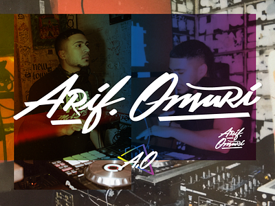 Arif Omari Final Branding Concept arif omari dj handlettering script wordmark