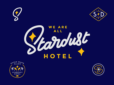 We Are All Stardust Hotel Branding branding hotel mock stardust hotel