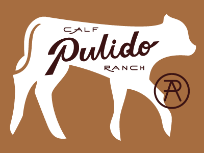 Pulido Calf Ranch Portfolio handlettering logomark monogram ranch wordmark