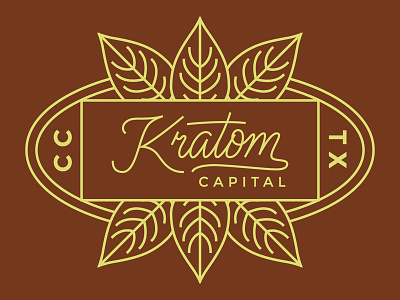 Kratom Capital Logo branding handlettering logo typography