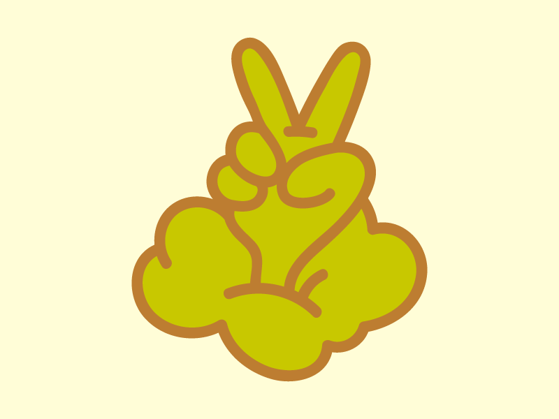 Peace Sticker typography illustration