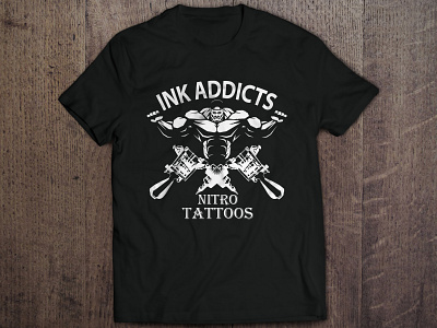Ink Addicts Tattoo T-shirt Design tshirt design tshirt graphics typhography