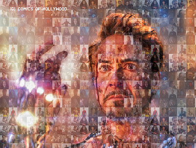 Iron Man Photo Mosaic Portraits by Me illustration marvel photoediting photoshop