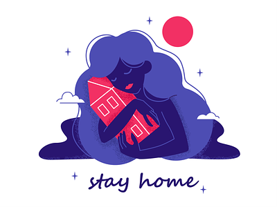 stay home coronavirus covid flat girl home illustration illustrator stay home