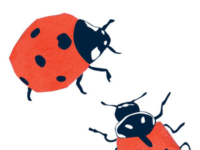 Lady Bugs collage illustration