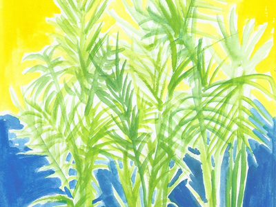 Day 18 gouache illustration plant