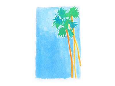 Day 99 illustration palm tree socal