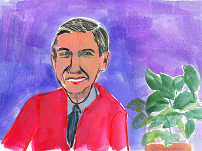 Mr. Rogers illustration mr. rogers portrait
